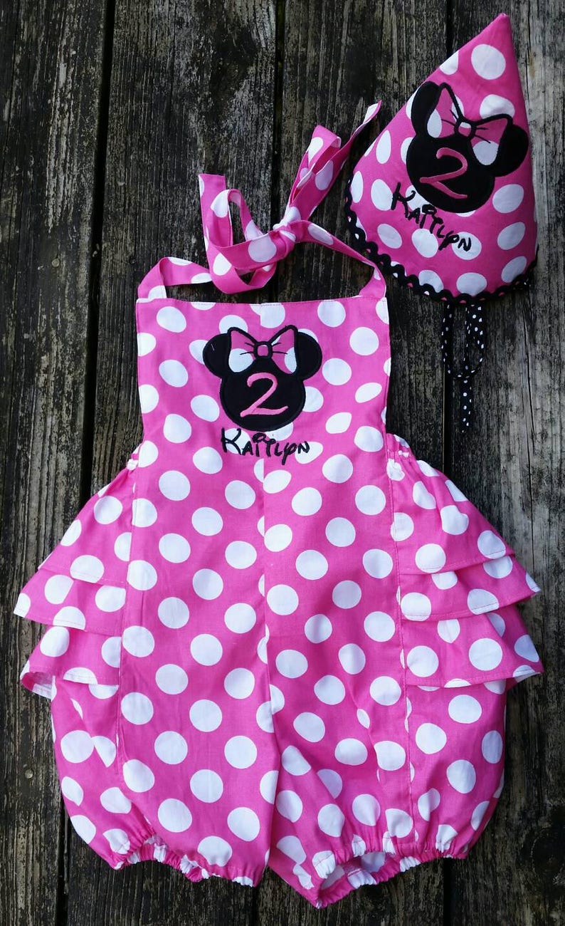 Baby Girl Romper Minnie Smash Cake Smash Cake Romper 1st Etsy