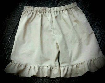School uniform, khaki shorts, Ruffle shorts, girls clothing, boutique shorts, school uniform shorts