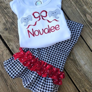Elephant outfit, Team wear, Bama outfit, outfit, girls elephant outfit, baby girls clothing, girls clothing, handmade clothing,