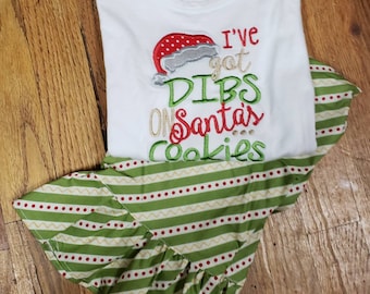 Smocked Green Santa Christmas Ruffled Pants Set Emerald Green Fabric-  Classic Outfit - Etsy