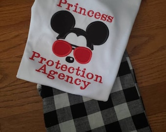 Handmade Mickey Mouse Outfit, Princess Protection Agency Shirt