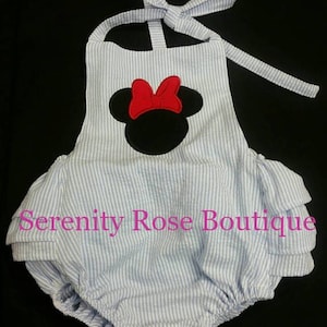 Minnie mouse romper, Minnie mouse birthday, romper, girls romper, handmade girls clothing, infant clothing, add age if needed