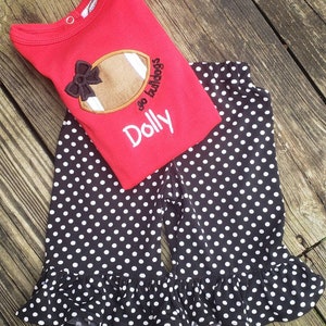 Football outfit, Bulldog outfit, Team Day outfit, Teamwear outfit, athletic outfit, baby girls clothing, girls&#39; clothing