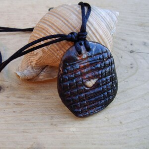 Collar colgante único, joyería hecha a mano, colgante hecho a mano, colgante de arcilla seca al aire, ROBLE, regalo para ella, idea de regalo