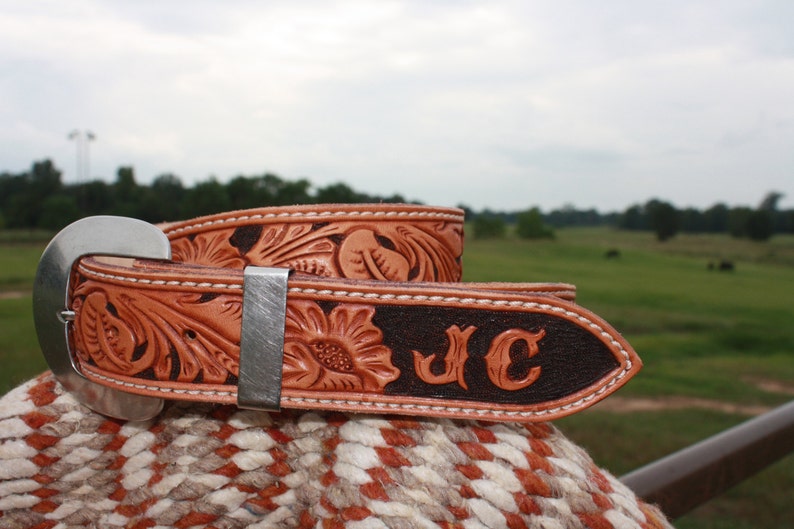Custom Hand Tooled Western Belt Etsy