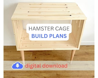 Modern Hamster Cage Build Plans: DIY Hamster Furniture (Digital Download)