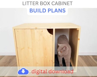 Projetos modernos para construir armários para caixas de areia para gatos: móveis para gatos faça você mesmo (download digital)