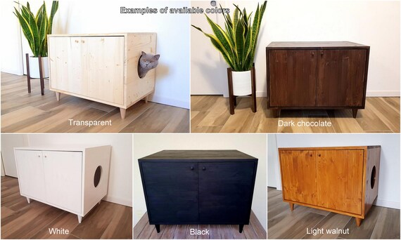 Armoire A Litiere Double Pour Chat Meubles De Litiere Etsy France Armoire A Litiere Double Pour Chat Meubles De Litiere Etsy France