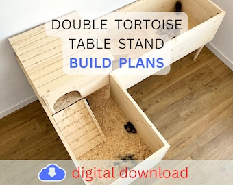 Double Tortoise Table Stand Build Plans: DIY Modern Terrarium (PDF Download)