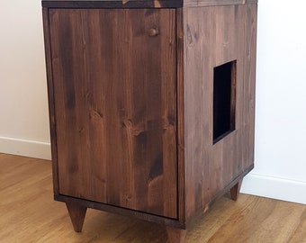Moderne houten kattenbakkast: kattenbakkast