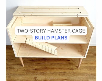 Two-Story Hamster Cage Build Plans, DIY Hamster Furniture Plans, Digital Plans for DIY Small Animal Habitat, Build Plans