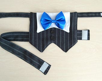 Hunde Tuxedo, HundeHochzeitenanzug, Hunde-Formale Kleidung, Haustierweste für Hochzeitsfeiern mit Fliege-Farbwahl