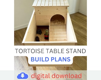 Tortoise Table Stand Build Plans: DIY Modern Vivarium (Digital Download)