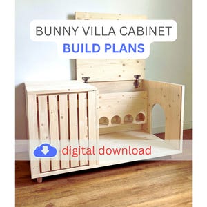 Progetti di costruzione di mobili Bunny Villa: lettiera e mangiatoia moderne fai da te per conigli (download digitale)