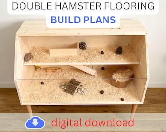 Two-Story Hamster Cage Build Plans: DIY Double Ginea Pig Flooring (Digital Download)