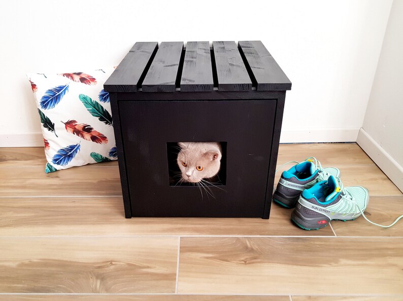Cat Litter Box Cover Cat House Cat Litter Box Pet Etsy
