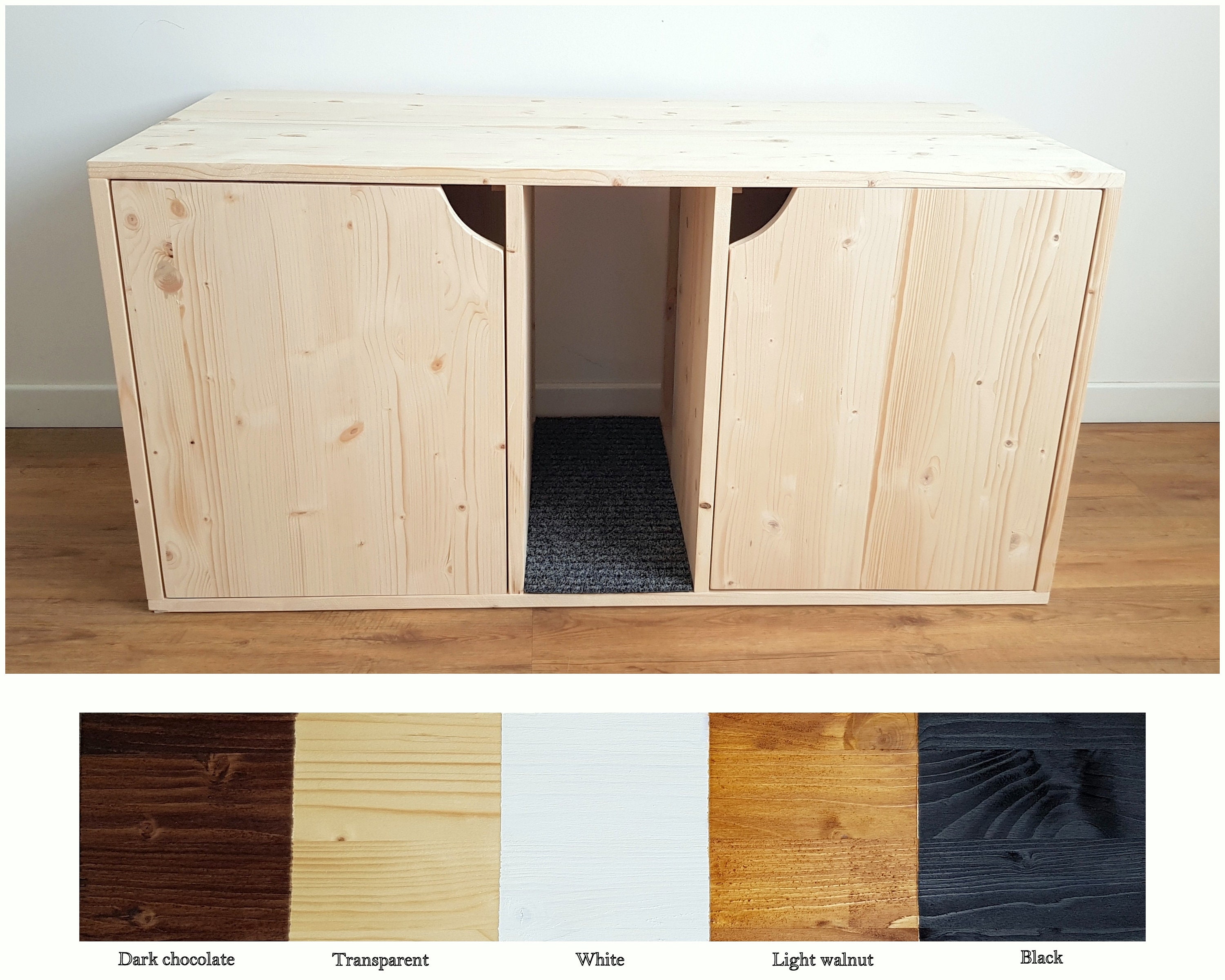 Gabinete doble de caja de arena 2 en 1 Muebles modernos de | Etsy