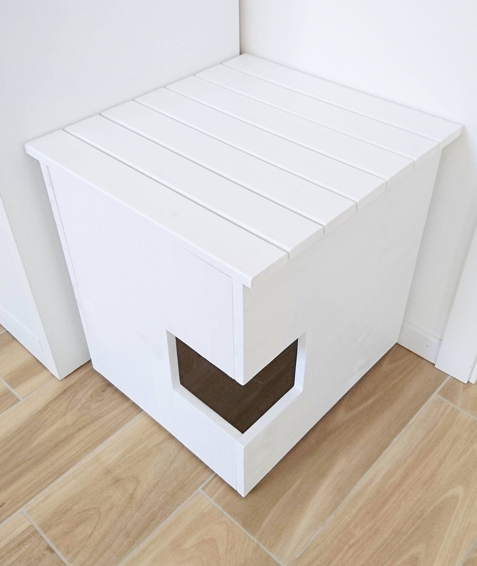 Corner Litter Box Cover Pet House Cat Litter Box Etsy