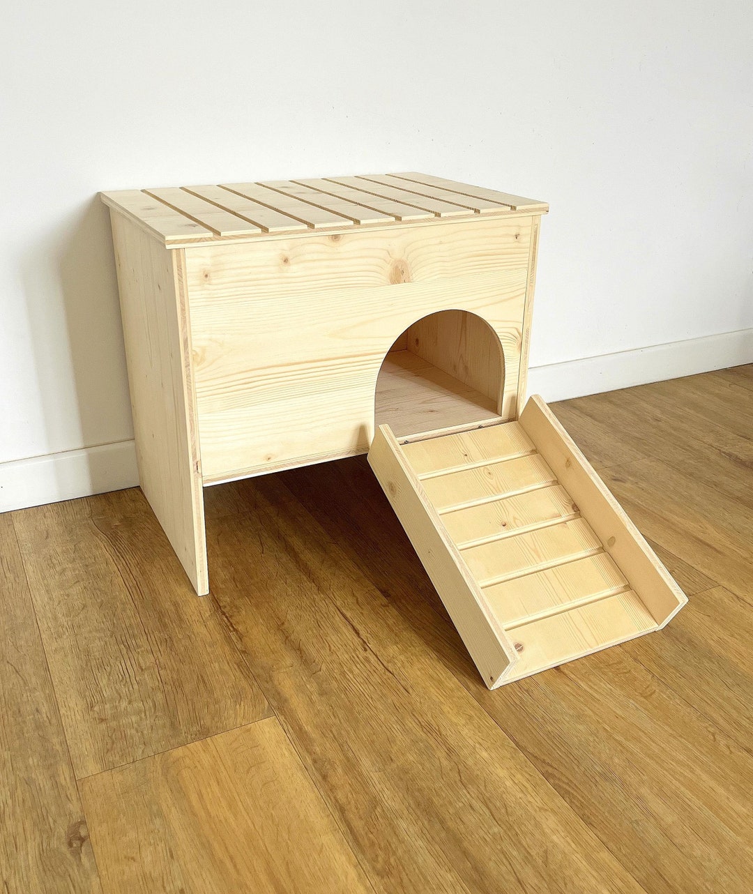 Elevated Hamster Steps Reference: Elevated Wooden Pet House Tortoise Hamster Guinea Pig Hideout