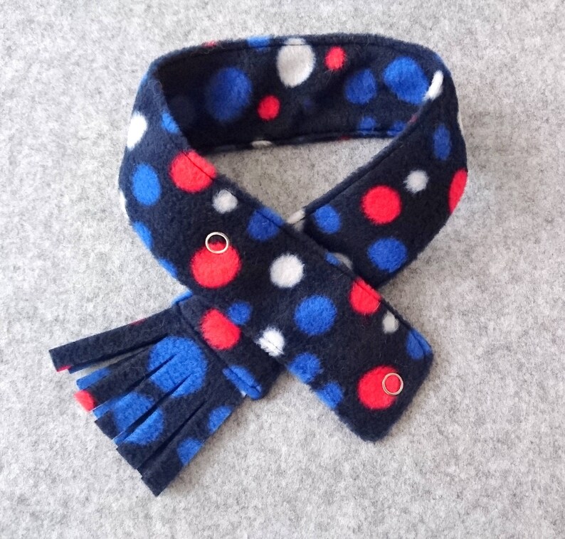 Dog Scarf Fleece Polka Dots Cat Scarf Pet Neckwear Puppy Etsy