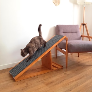 Foldable Pet Ramp with adjustable heights, Modern Dog Ramp, Cat Ramp, Cat Stairs, Doggie Stairs
