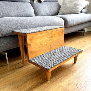 Taburete moderno para mascotas, escalera alfombrada antideslizante para gatos, rampa para perros