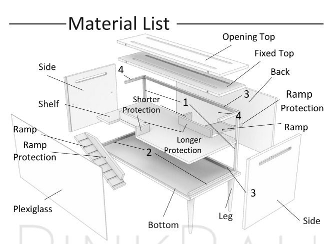 Image showcasing Two-story Hamster Cage Build Plans, DIY Small Animal Habitat (digital ...