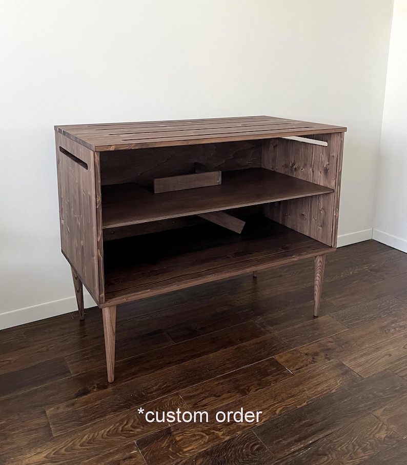 Modern Two-Story Hamster Cage: Wooden Two-Tier Guinea Pig Furniture Dark chocolate