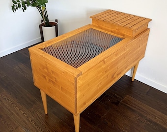 Soporte de mesa moderno para tortugas con tapa de malla, casa para tortugas terrestres, muebles para terrario de tortugas