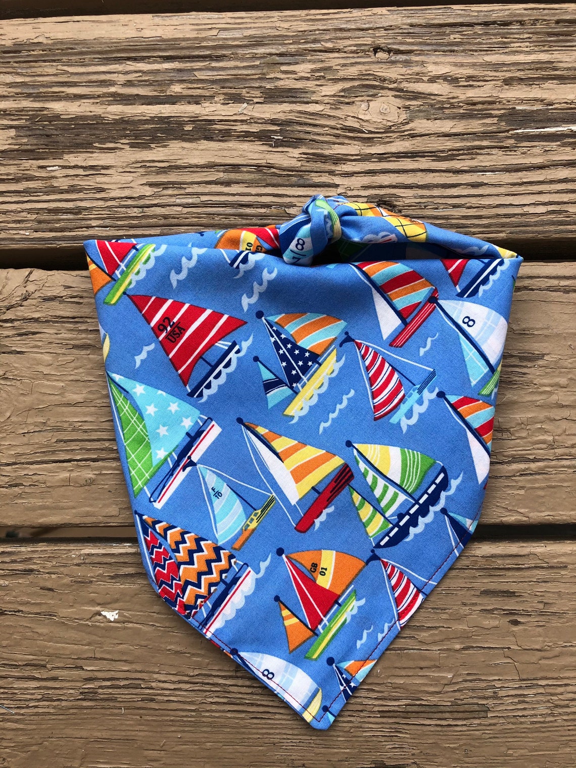 Dog Bandana Sail Boat Dog Bandana Beach Dog Bandana Dog Etsy