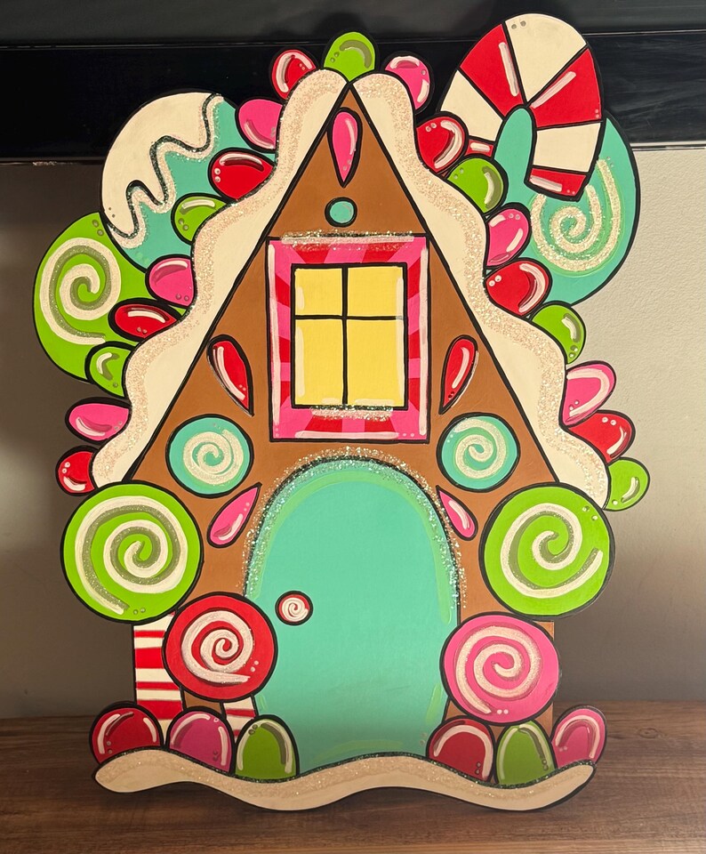 Gingerbread House Door Hanger - Etsy