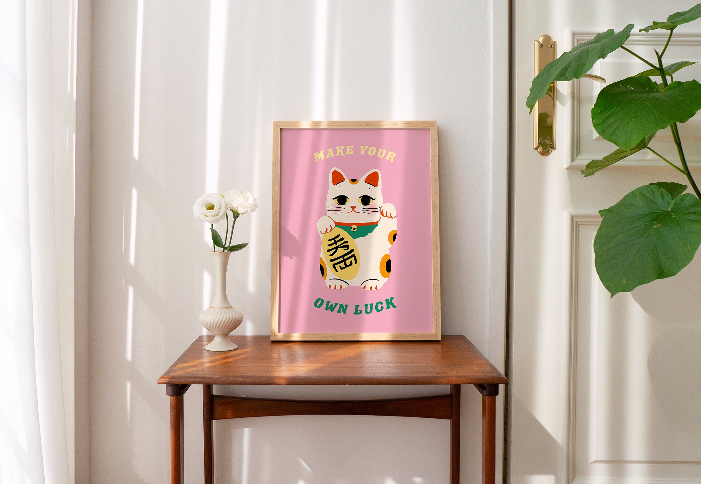 特別価格10000円→6000円❗️手作り額付き作品　title「プカプカ猫」 手作り額付き銅版表現絵画 title プカプカ猫