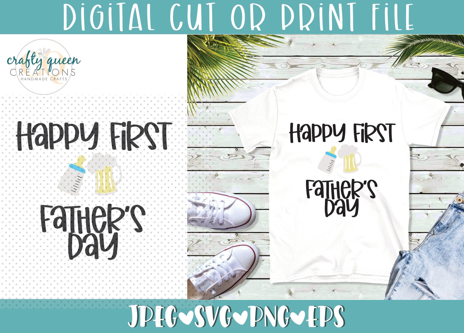 Download Happy First Father's Day SVG | Etsy