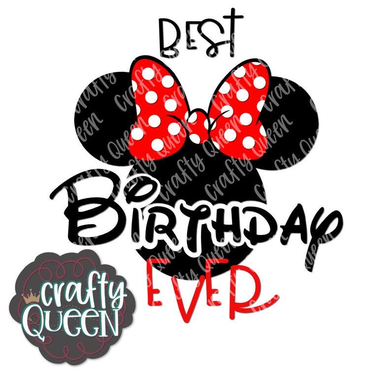 Download Best Birthday Ever Minnie SVG | Etsy