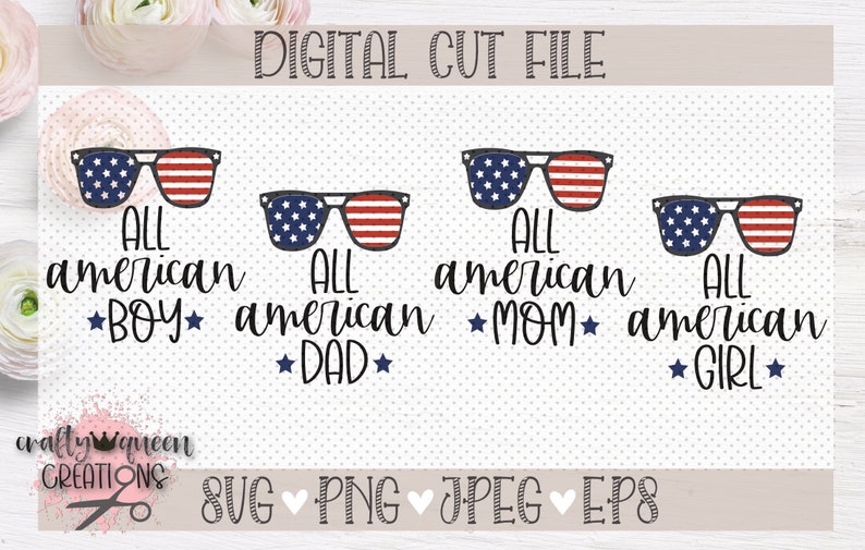 All American Family Bundle With Additional Family Add-ons SVG