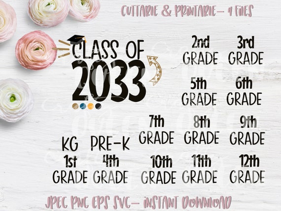 Class Of 2033 Svg Etsy