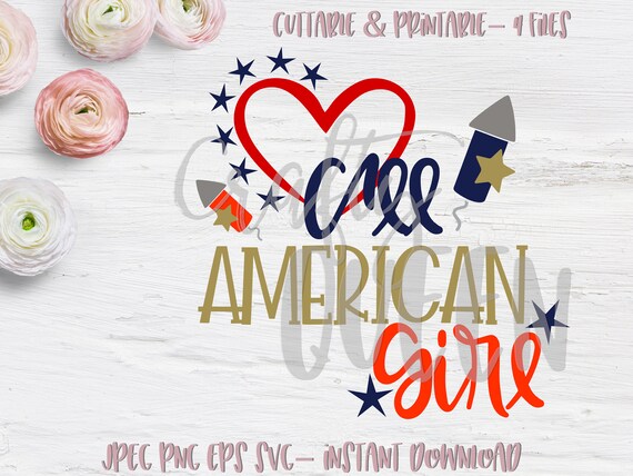 All American Girl Svg Etsy