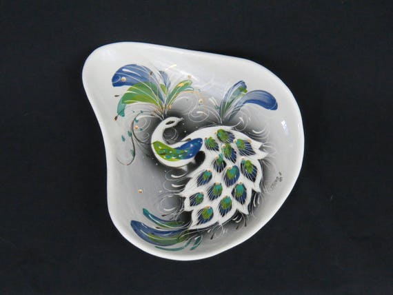 Fabulous Sascha Brastoff Peacock Dish 