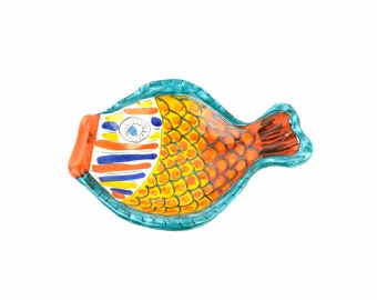 Hand-painted Sicilian Fish Plate