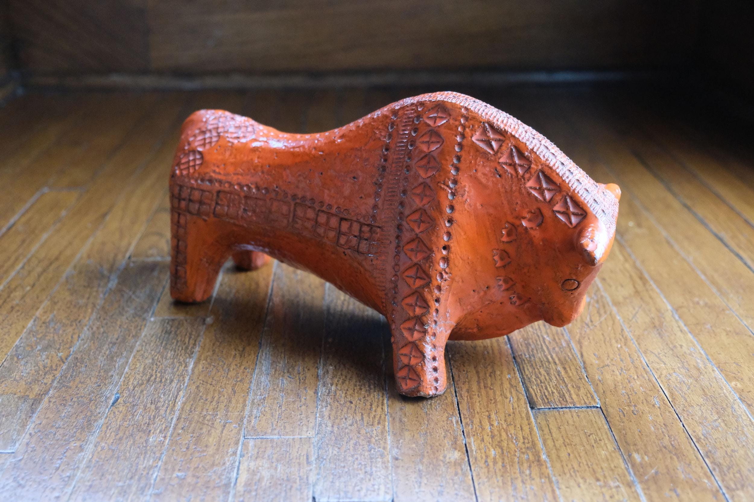 Bitossi Rimini Orange Bull - Etsy Canada