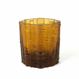 Amber Glass Slab Vase