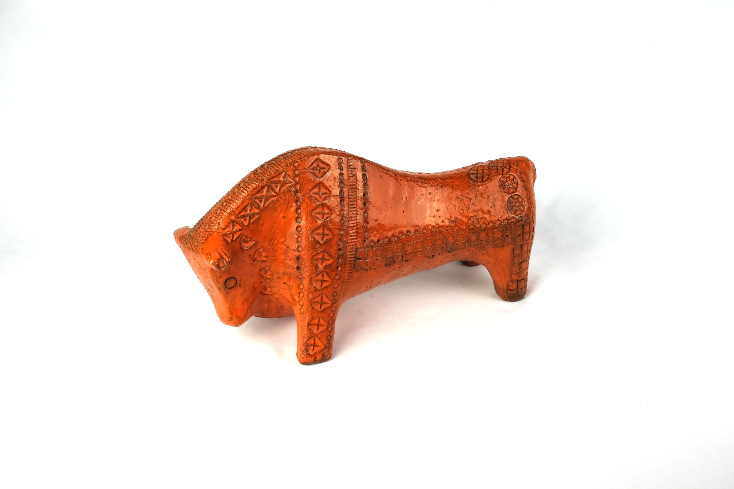 Bitossi Rimini Orange Bull - Etsy Canada