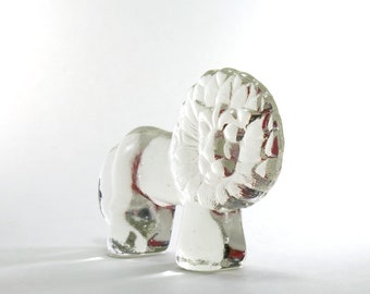 Classic Kosta Boda Glass Lion