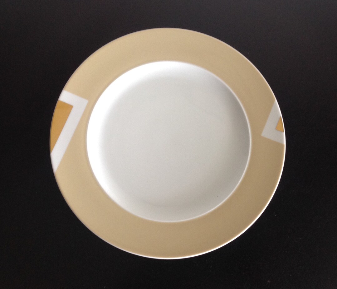 Rosenthal Bvlgari Bulgari Geometrica Rare Dinner Plate With Gold Leaf. New and Unused. 10.58 Inches. Etsy