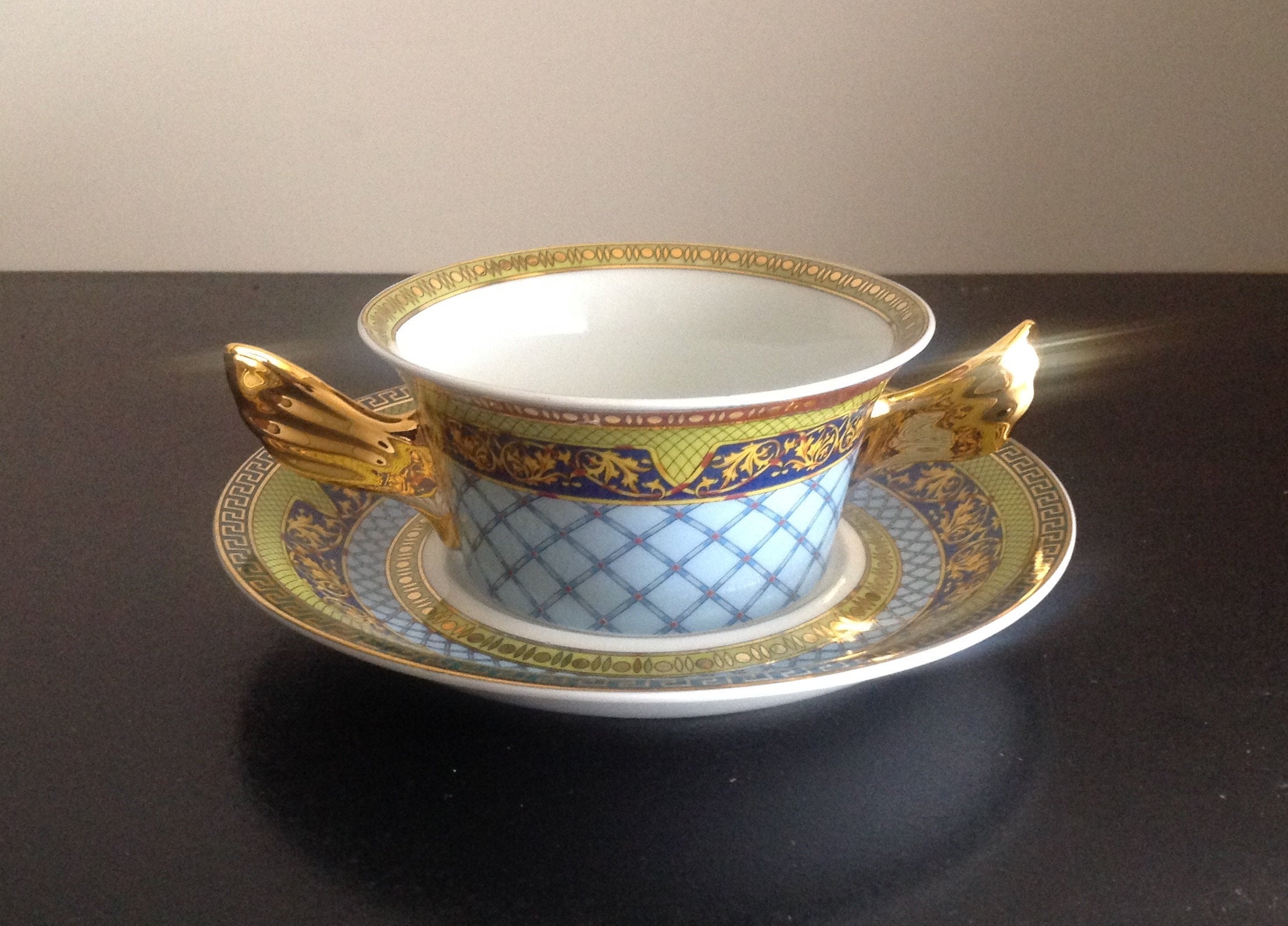 Rosenthal Versace Russian Dream Very Rare Flat Cream Soup Bowl and