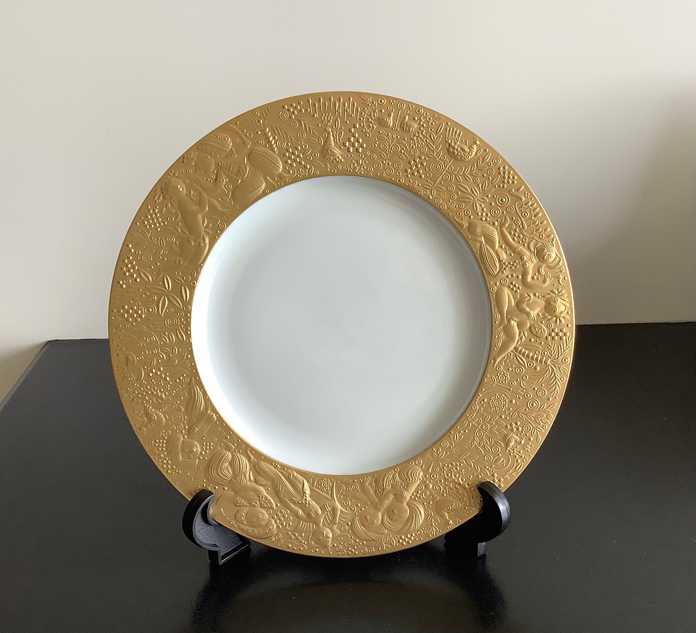 Bol Rosenthal Sarastro Petit – Porcelaine Dorée – Flûte Enchantée – 17,3 Cm