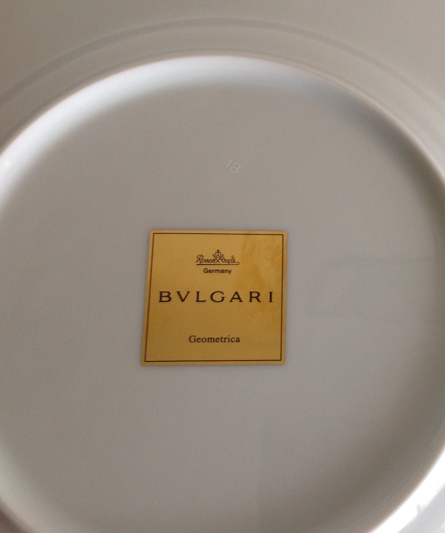 Rosenthal Bvlgari / Bulgari Geometrica Rare Salad Plate With Gold 