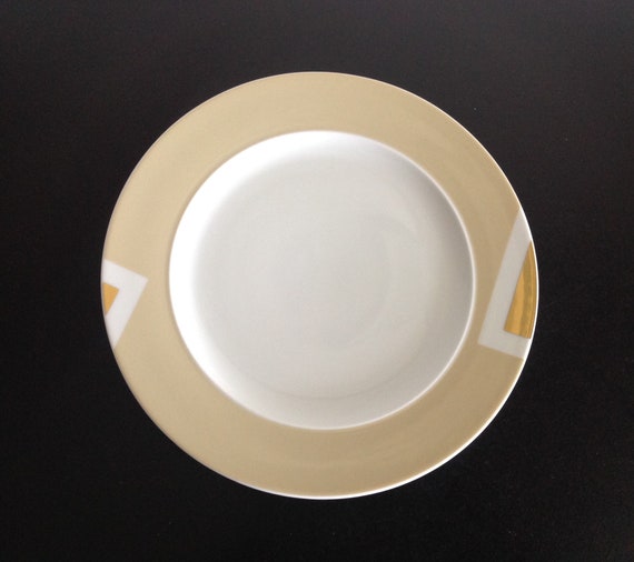 Rosenthal Bvlgari / Bulgari Geometrica Rare Salad Plate With Gold