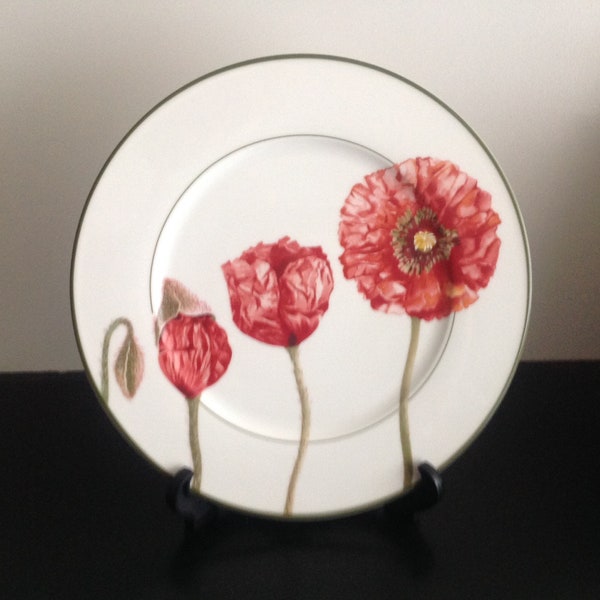 Villeroy and Boch very rare Flora Poppy service plate / serving platter / chop plate / charger. 12 Inches