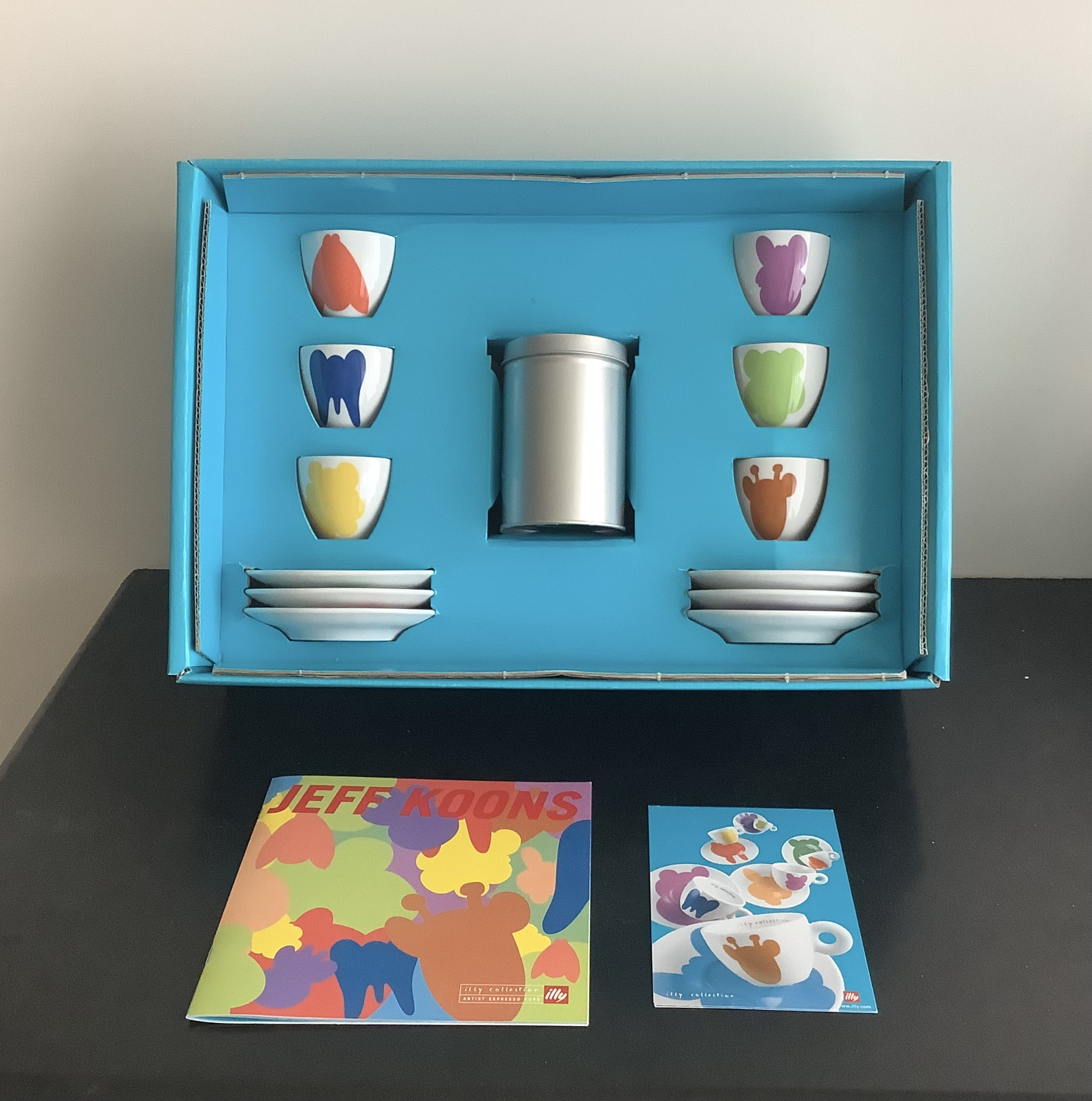 Jeff Koons 2001 Illy Art Collection Very Rare Set of 6 Espresso 